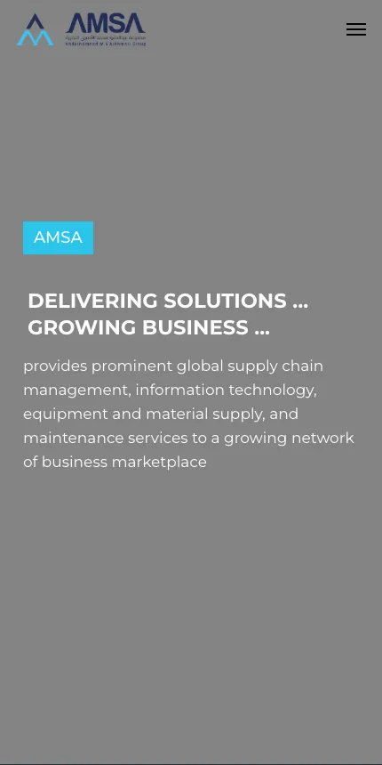 AMSA Group website on mobile