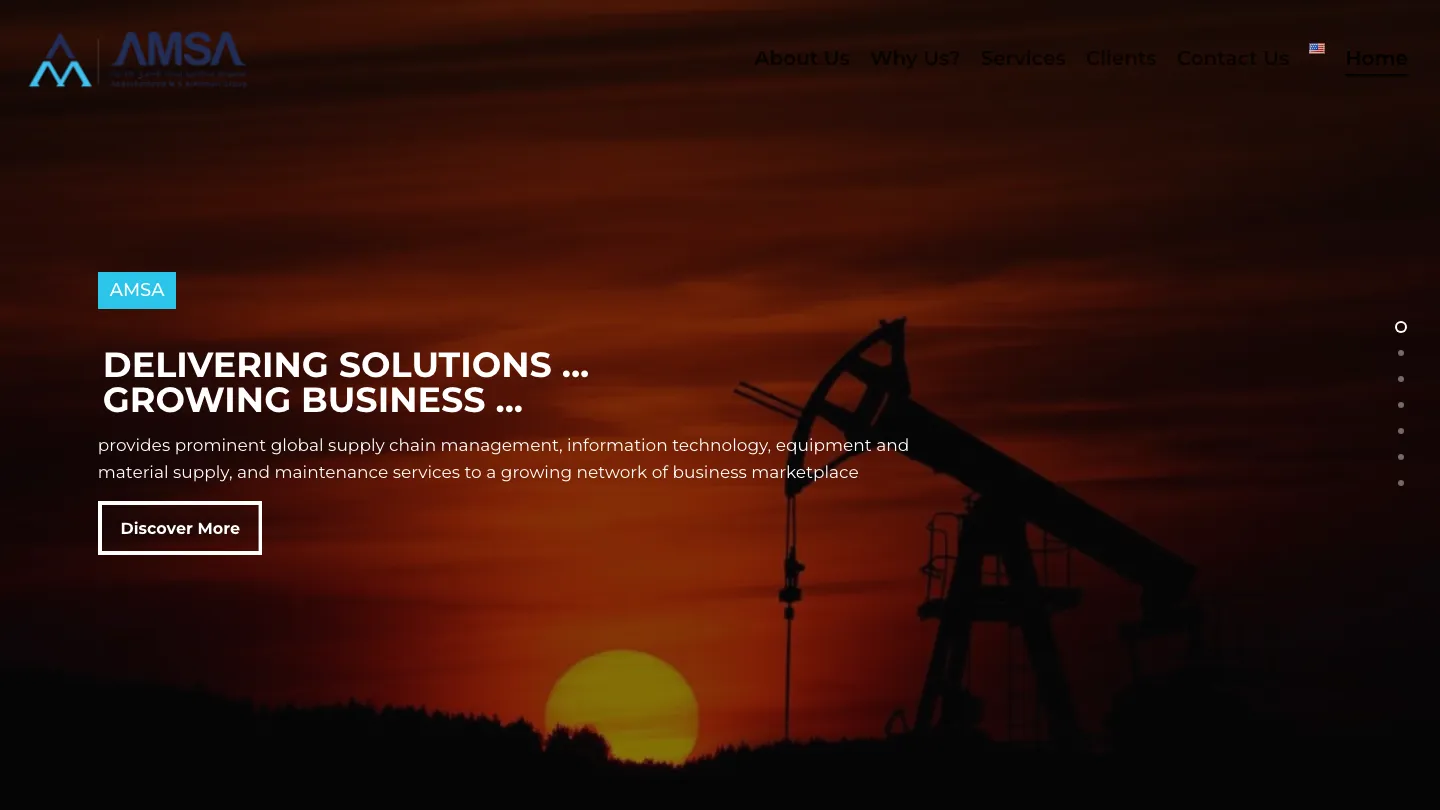 AMSA Group website, desktop view